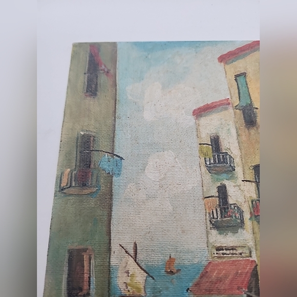 Vintage Still Life unframed oil painting, signed by B. Merriman.  Approx 8" x 6" - Picture 6 of 8